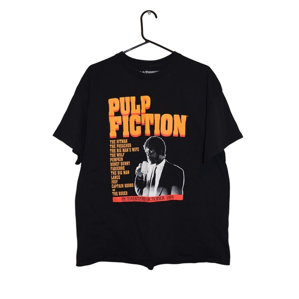 Pulp Fiction Movie Graphic T-Shirt Mens XL Black Excellent 1994 Release Poster‎